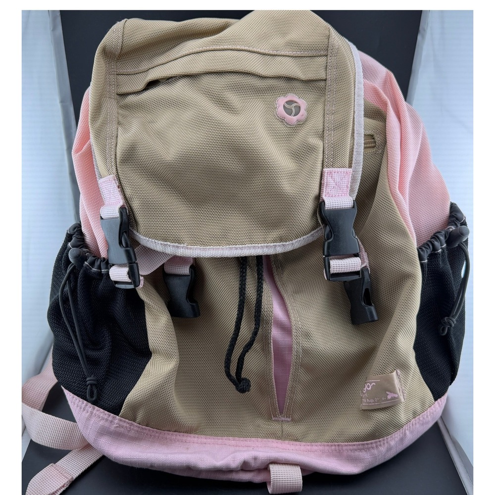 Vintage Gap Kids 2003 BTS Gear Backpack-Tan Pink Black, Y2K School Bag